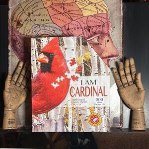 Madd Capp Puzzles “I Am Cardinal” Bird Shaped Jigsaw Puzzle—Used Once